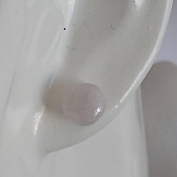 Handmade white polymer clay earrings. Boucles d'oreilles fait à la main - Picture 6 of 7